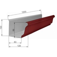 Желоб водосточный 120х86х3000 (местный)