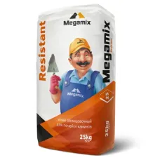 Теплоустойчивый высокопродуктивный сухой клей Megamix, RESISTANT 025 25кг