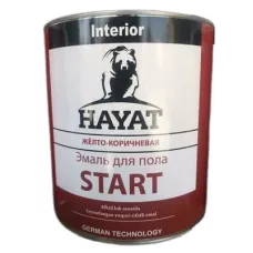 Эмаль для пола Hayat, start, жёлто-коричневая 3 кг