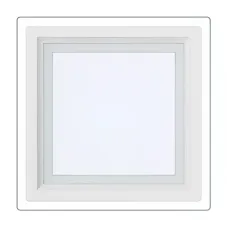 Светодиодный встраиваемый светильник квадратный ELT, UltraGlass ДВО1820 18W-6000K-Wh ELT