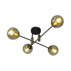 Люстра потолочная 159-17426 Tekled, 1026 40Вт 4xE27 ЯНТАРНОЕ СТЕКЛО