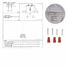Светильник подвесной 150-18085 Tekled, 8390-1WH МЕТАЛЛ 1XE27 D350