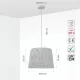 Светильник подвесной 150-18085 Tekled, 8390-1WH МЕТАЛЛ 1XE27 D350