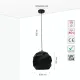 Светильник подвесной 150-18260 Tekled, SY2080-300 ЧЕРНЫЙ E27