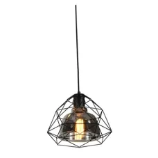 Люстра потолочная 156-19480 Tekled, 9086-1SK E27 SMOKE GLASS+черный METAL IZE