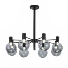Люстра потолочная 158-19620 Tekled, HFX0216-8 8xG9 BK+дымный