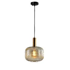 Люстра потолочная 156-19486 Tekled, 8552-1B-AM E27 ЯНТАРНОЕ СТЕКЛО