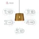 Светильник подвесной 150-17978 Tekled, S3003 60W СЕРЫЙ E27 300*350*250