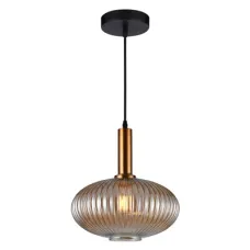 Люстра потолочная 158-19604 Tekled, HFD0081A-1B E27 BK+Янтарь