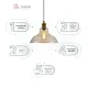 Светильник подвесной 150-17802 Tekled, 6040-1 E27 40W AMBER GLASS