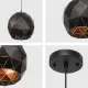 Светильник подвесной 150-18248 Tekled, SY2079-300 ЧЕРНЫЙ E27
