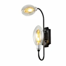 Светильник настенный бра 151-19500 Tekled, SY8483-2W черный METAL+ЯНТАРНОЕ СТЕКЛО 2*G9