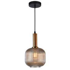 Люстра потолочная 158-19602 Tekled, HFD0081A-1A E27 BK+Янтарь