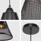 Светильник подвесной 150-18063 Tekled, FR9992 40W E27 D250 ЧЕРНЫЙ