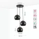 Светильник подвесной 150-18256 Tekled, SY2079-3BK ЧЕРНЫЙ E27