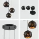 Светильник подвесной 150-18256 Tekled, SY2079-3BK ЧЕРНЫЙ E27