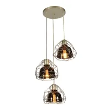 Люстра потолочная 156-19476 Tekled, 9086-3GD3xE27COPPERGLASS+золото METAL IZ