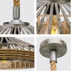 Светильник подвесной 150-17720 Tekled, 8835-1P E27 40W СТАРОЕ СЕРЕБРО