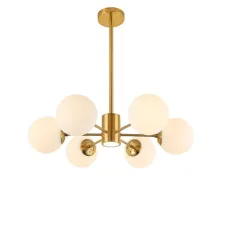 Люстра потолочная 158-19542 Tekled, 8503-6 6*E27+LED 7W WHITE+GAB