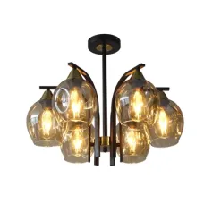 Люстра потолочная 159-17422 Tekled, 1024 40Вт 6xE27 ЯНТАРНОЕ СТЕКЛО