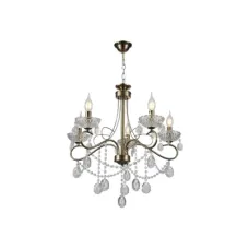 Люстра потолочная 159-17710 Tekled, Mary Lillian Mediterranean Elegant Transitional Crystal E14 5 Candle