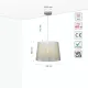 Светильник подвесной 150-17976 Tekled, S3002 60W WH E27 300*350*250 10