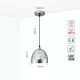 Светильник подвесной 150-18012 Tekled, 50596-1 E27 D180 ХРОМ