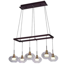 Люстра потолочная 158-19952 Tekled, LED 7010-6 6x8W 3500K КОФЕ