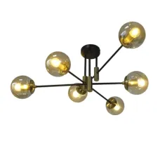 Люстра потолочная 159-17428 Tekled, 1026 40Вт 6xE27 ЯНТАРНОЕ СТЕКЛО
