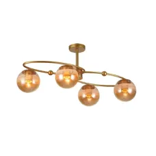 Люстра потолочная 159-17664 Tekled, 52020 4xE27 CHAMPAGNE+GOLD 4 лампы