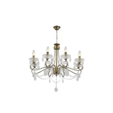 Люстра потолочная 159-17712 Tekled, Mary Lillian Mediterranean Elegant Transitional Crystal E14 8 свечей