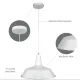 Светильник подвесной 150-15038 Tekled, 6015 E27 40W БЕЛЫЙ