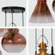 Светильник подвесной 150-18076 Tekled, 8312-3 METAL GLASS 3XE27 D380*HM