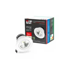Светильник светодиодный потолочный ELT, LCOB10-D09-5-4200-White. 5Вт, 220В, 4200К ELT