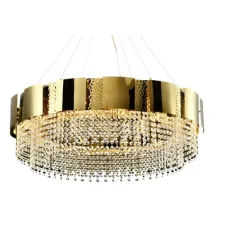 Люстра потолочная 156-19576 Tekled, BLK D600H250 8xE14 НЕРЖАВЕЮЩАЯ СТАЛЬ+ХРУСТАЛЬ