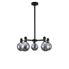 Люстра потолочная 158-19618 Tekled, HFX0216-5 5xG9 BK+дымный