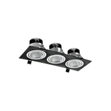 Встраиваемый потолочный светильник 165-033382 Tekled, OC004C 3х10Вт 3000К ЧЕРНЫЙ 100-265В