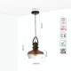 Светильник подвесной 150-18075 Tekled, 8312-1CMETALGLASSXE27D230*H340MM