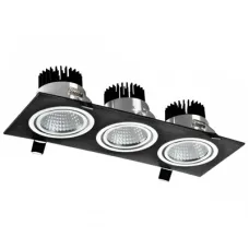Встраиваемый потолочный светильник 165-03326 Tekled, OC002C 3х5Вт 5000К ЧЕРНЫЙ