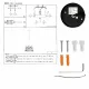 Светильник подвесной 150-18084 Tekled, 8390-1BK МЕТАЛЛ 1XE27 D350