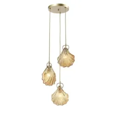 Светильник подвесной 150-18292 Tekled, SY65461-3 золото+AMBER 40W E27